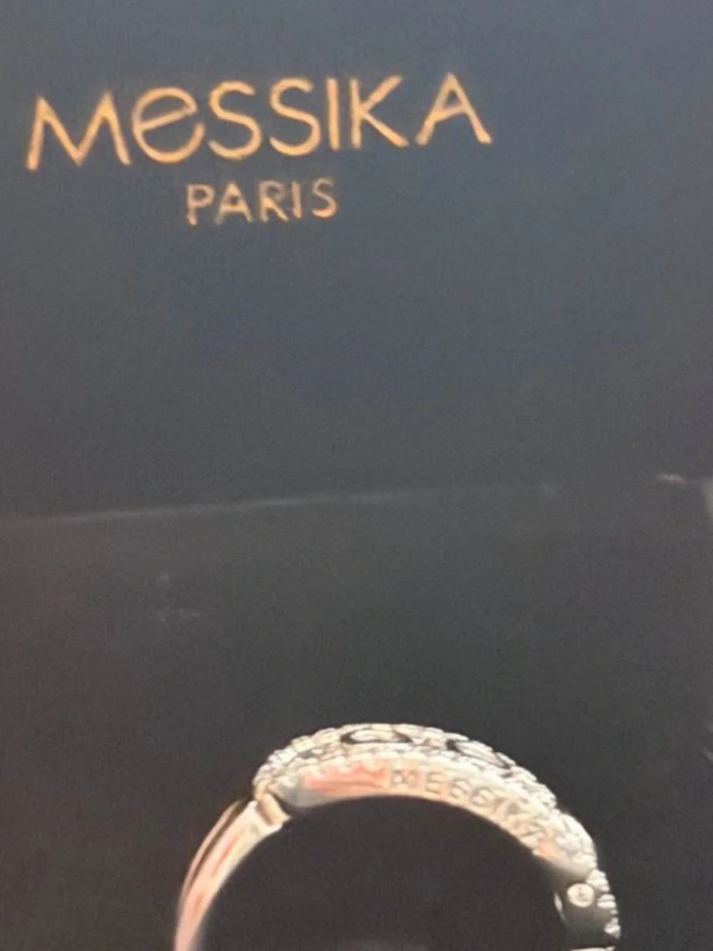 Silver Band Ring with Black Accents - Unbranded